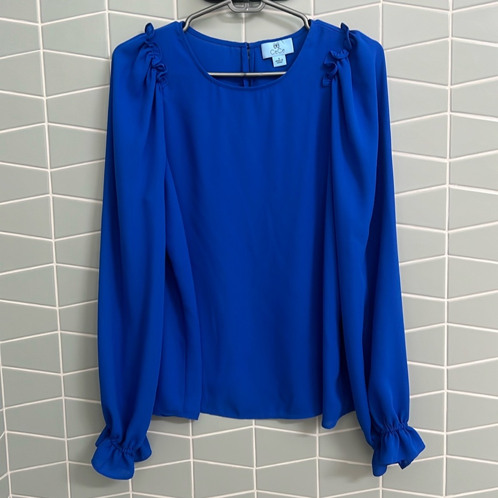 CeCE Small Royal Blue Blouse